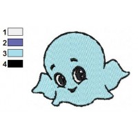 Baby Ghost Embroidery Design